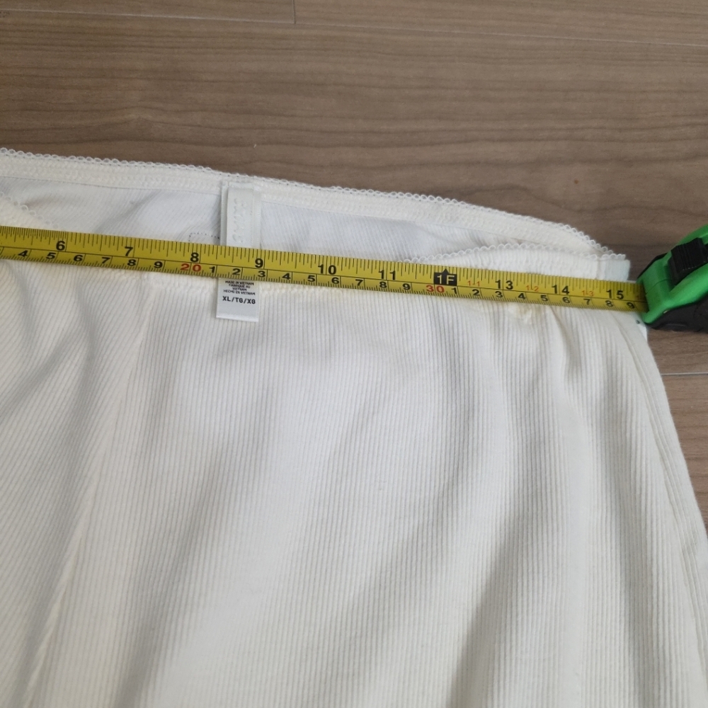 Skims Picat Ribbed Straight Leg Lounge Pajama Soft Pants Cream Bone XL - Picture 6 of 8